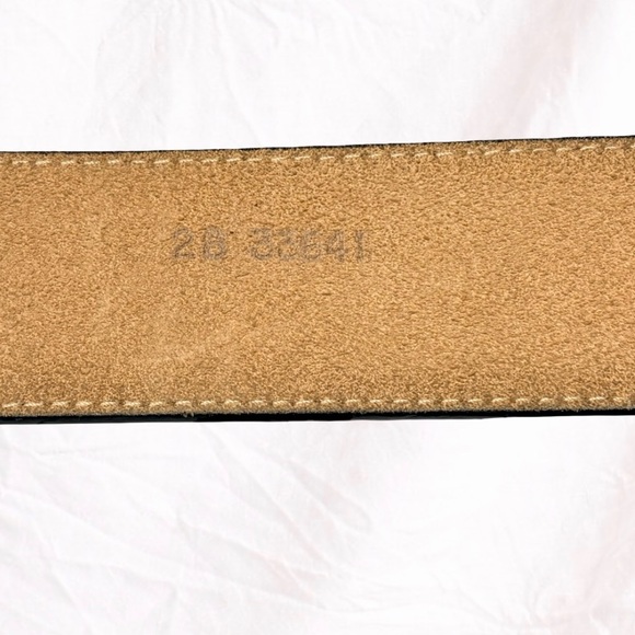 J. Crew Black Suede Wide Belt Brass Double Prong Buckle Womens Waist 26.5" - Picture 8 of 8